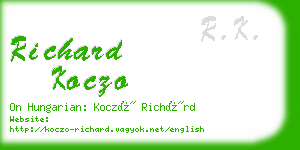 richard koczo business card